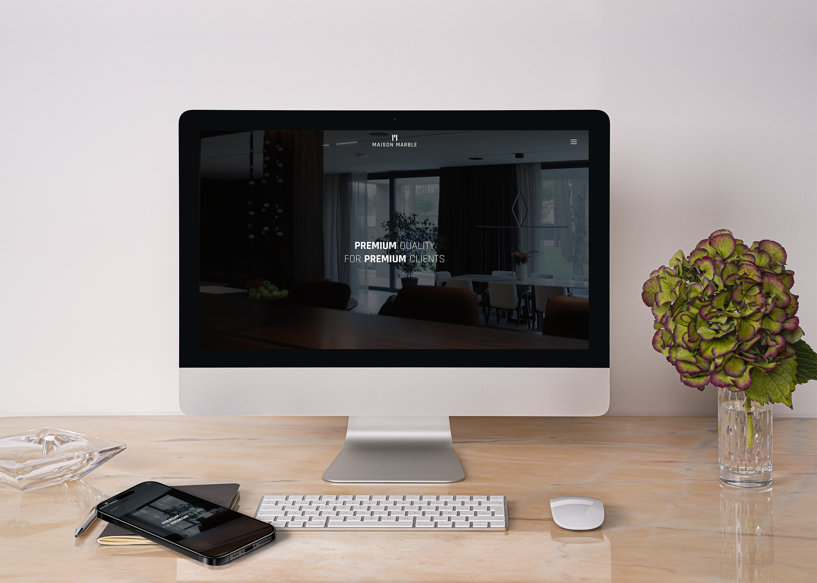 Website Mockup Maison Marble