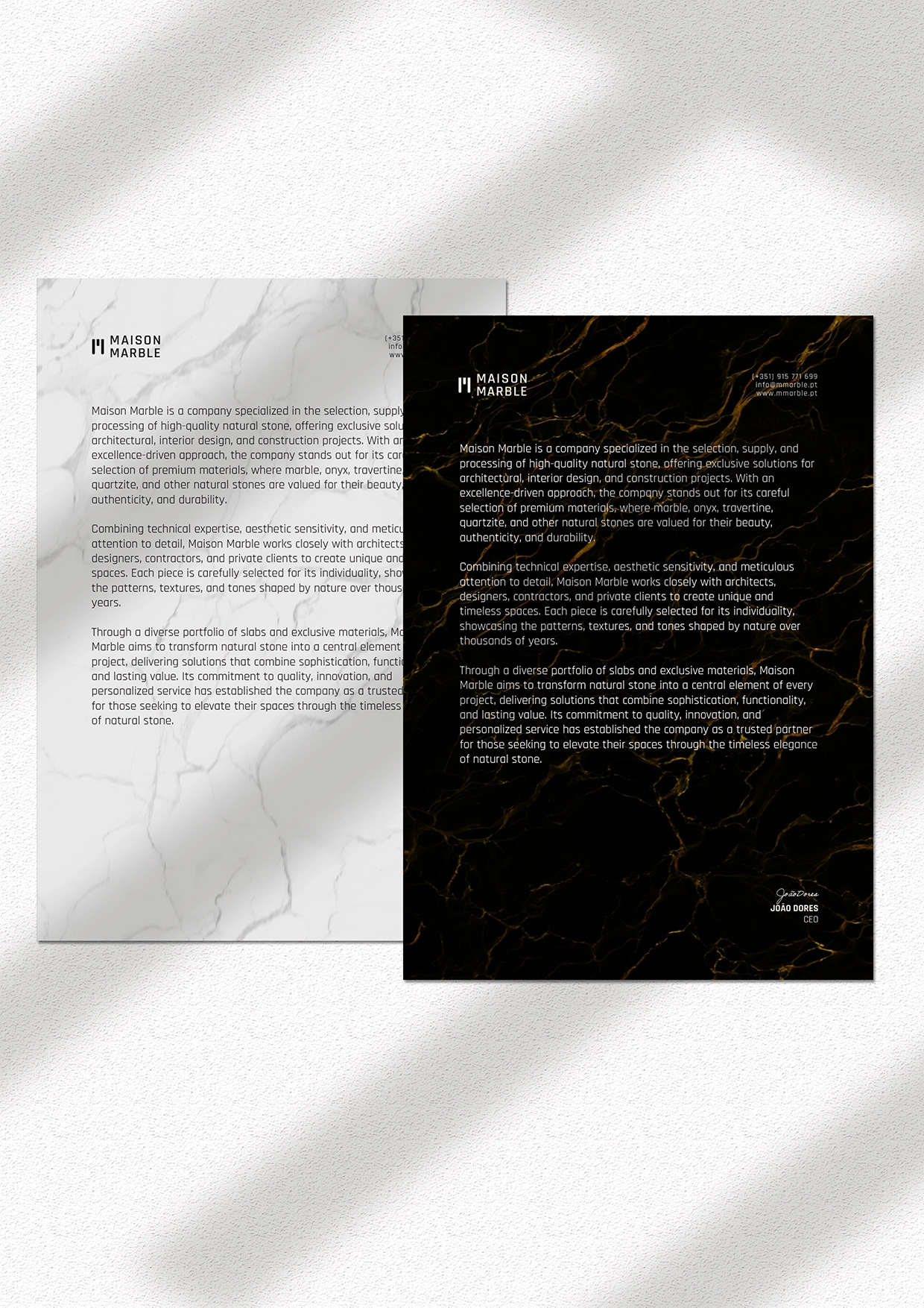 Maison Marble Letterhead
