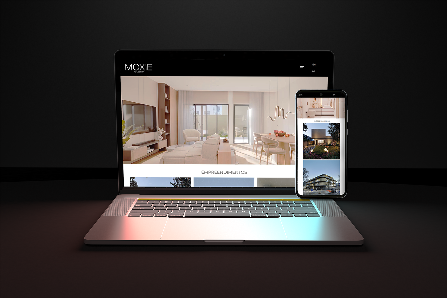 Website Mockup MOXIE
